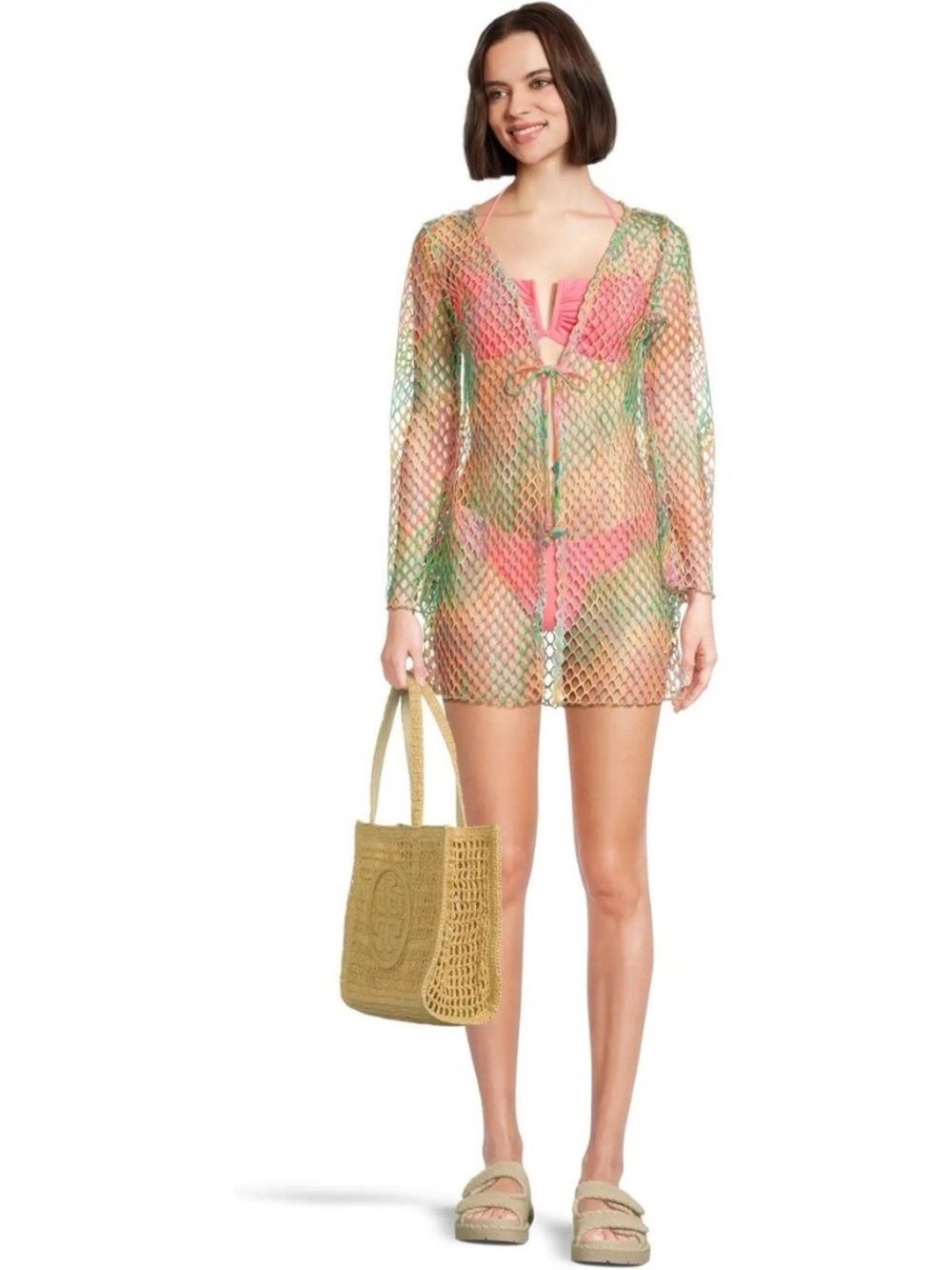 BECCA Mirage Fishnet Tunic Women Size MD/LG Color Multicolor NEW!!